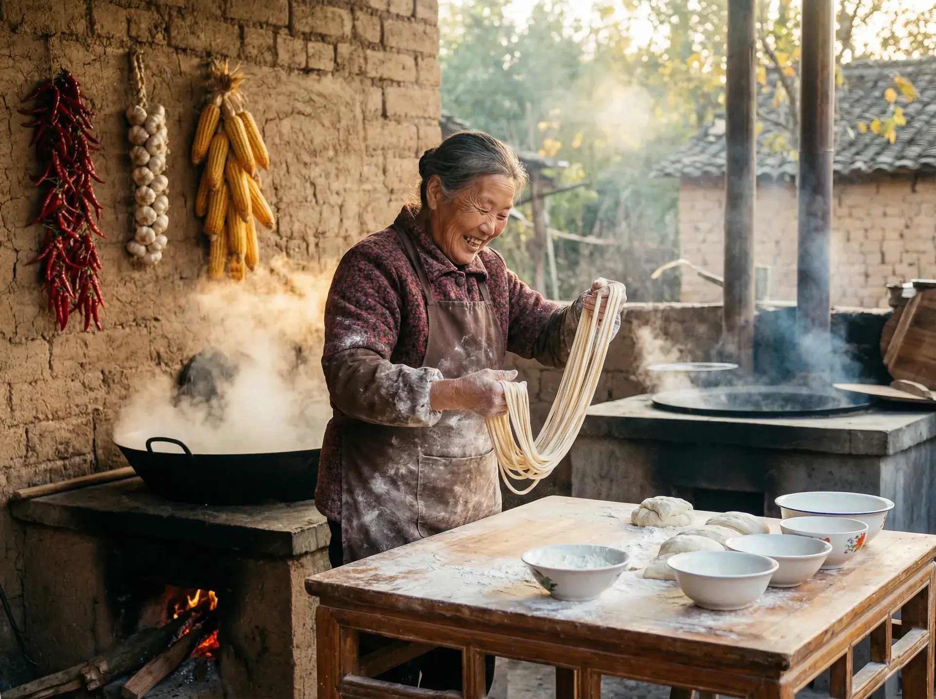 农家大嫂手擀面 - 梦幻坐骑任务 乡村美食